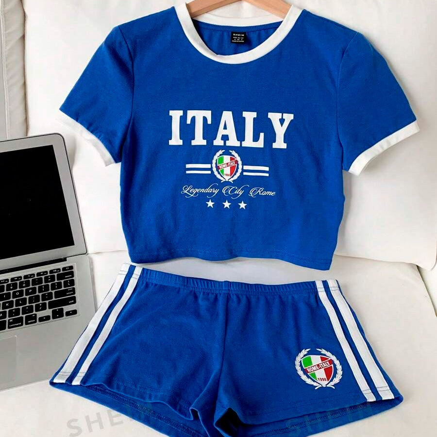 CONJUNTO FEMININO TOP ITÁLIA TRICOTADO