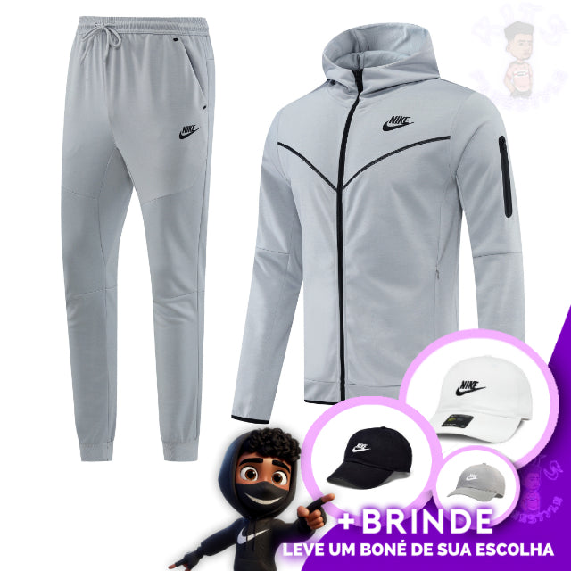 CONJUNTO NIKE TECH FLEECE CINZA