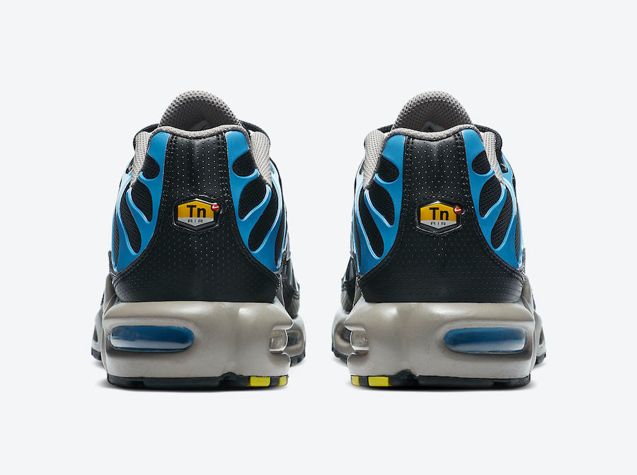 AIR MAX PLUS BLACK, BLUE AND GREY