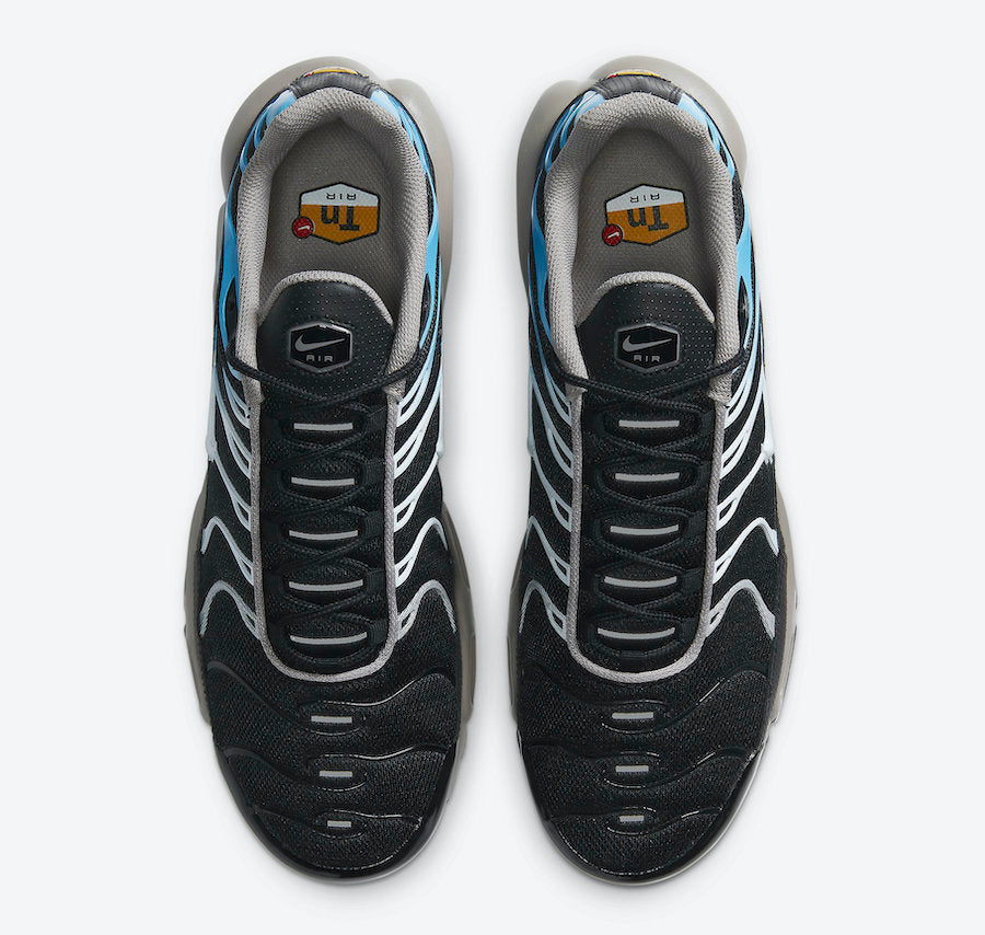 AIR MAX PLUS BLACK, BLUE AND GREY