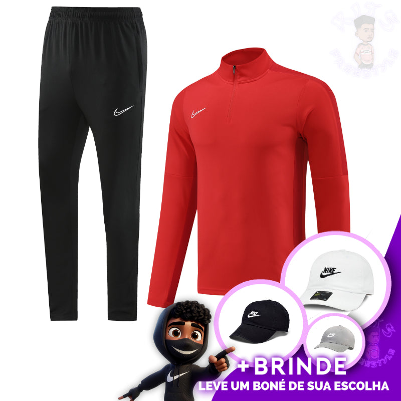 CONJUNTO JOGADOR NIKE VERMEHO + [BONÉ DE BRINDE]