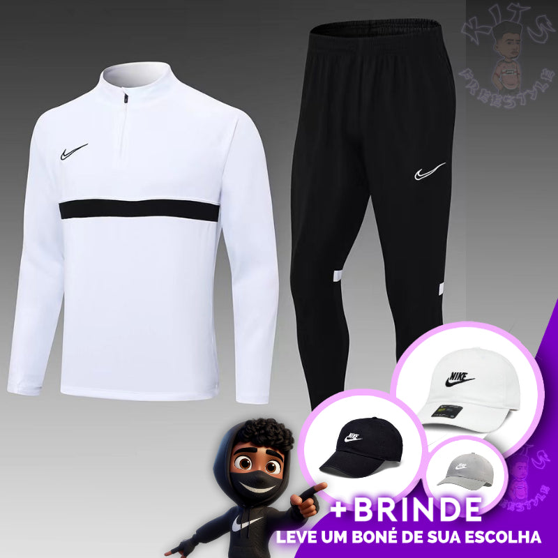 CONJUNTO JOGADOR NIKE BRANCA + [BONÉ DE BRINDE]