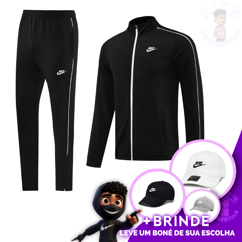 CONJUNTO NIKE PRETO NSW + [BONÉ DE BRINDE]